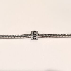 Silver O Spacer Charm for‎ Pandora Style Bracelet
